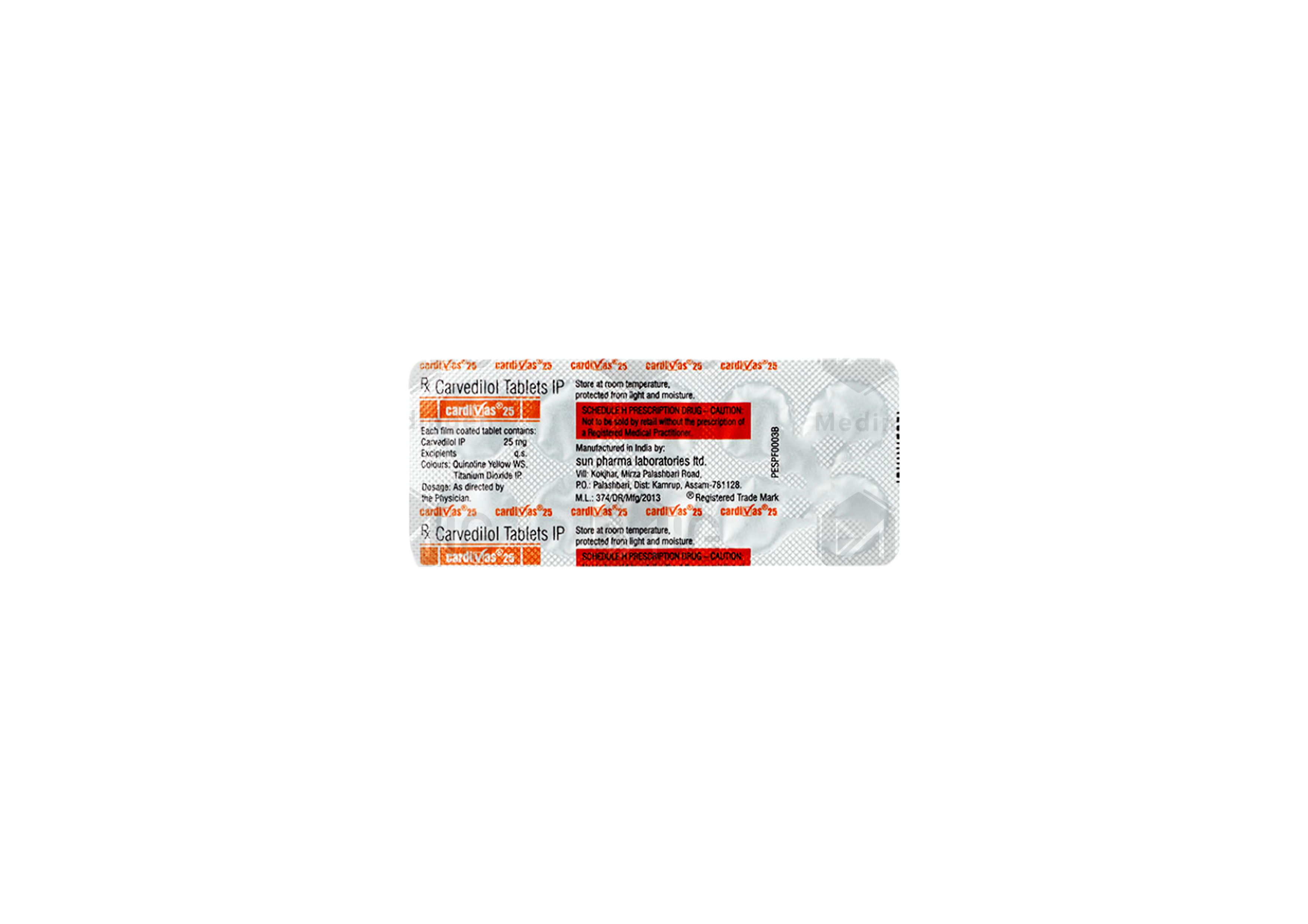CARDIVAS 25MG